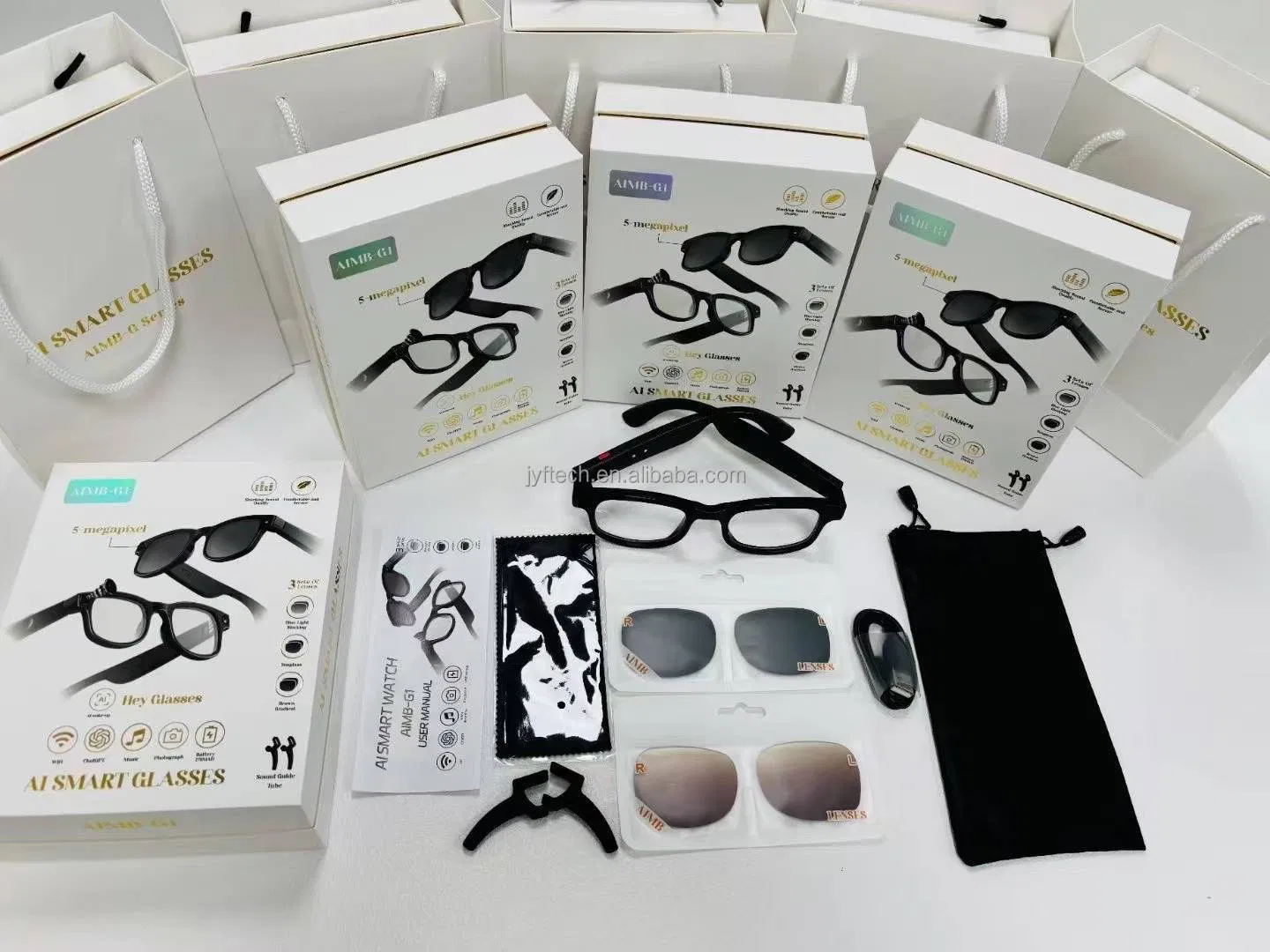 G1 Ai Smart Glasses Bluetooth Glasses with Translation Anti-Blue Light Glasses Music & Calls Voice Control Glasses for Men Women