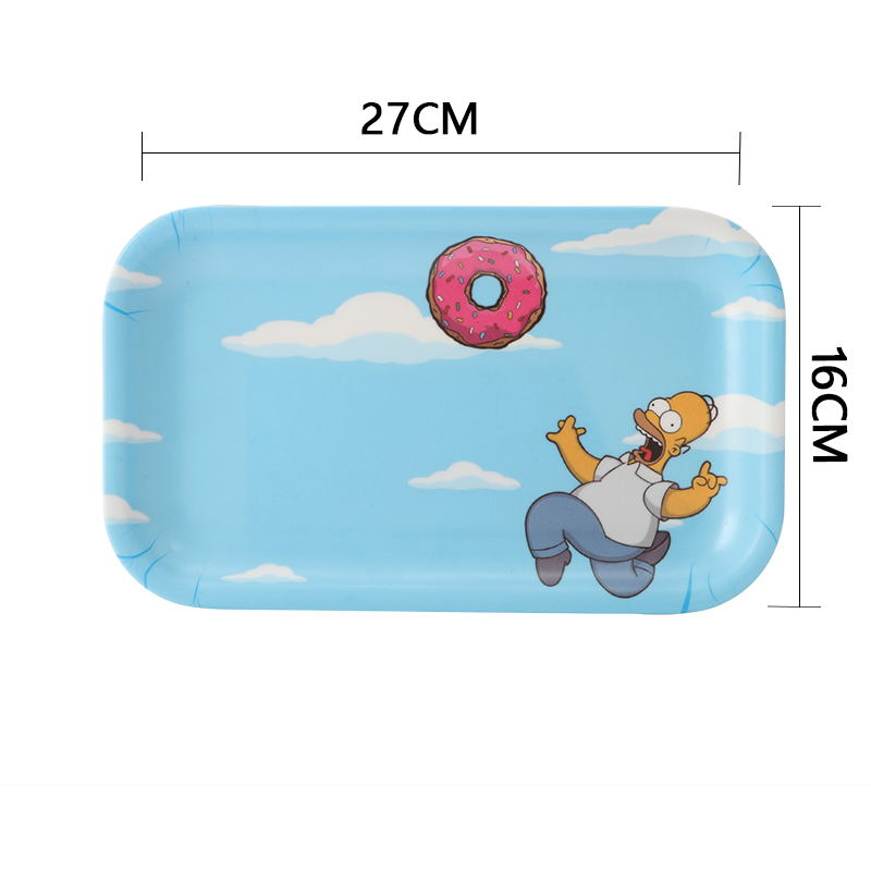 Jiju 007z Wholesale Custom High Quality Blank Metal Tobacco Melamine Rolling Tray