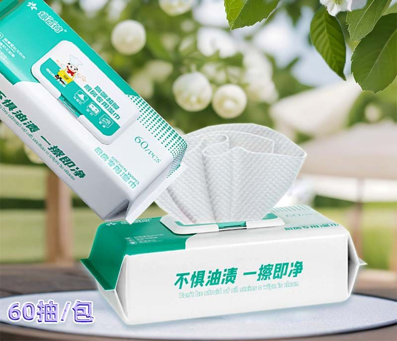 60cts Effective Hygiene Premium Kitchen Cleaning Wet Wipes for Quick and Easy Cleanup