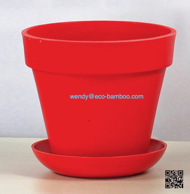 Горшок для цветов с поддоном без BPA