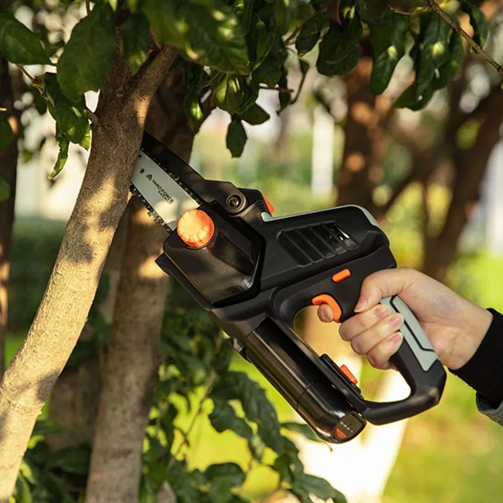 Yard Force 12V Cordless Mini Chainsaw with 4.0ah Li-ion Battery, 100mm (4") Cutting, 7m/S Speed for Wood, Garden, DIY - Ls F12