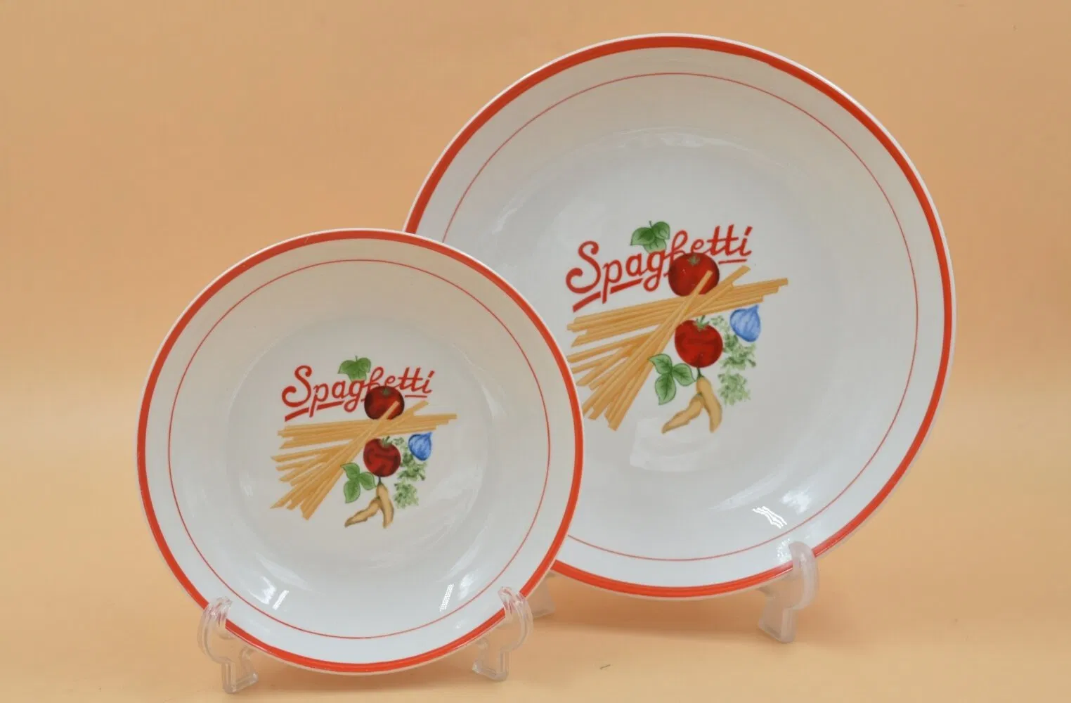 Eco-Friendly Healthy Reuse Multicolor Reuse Tableware Ceramics Porcelain Rice Fruit Bowl Plate 5 PCS Pasta Soup Dinner Set