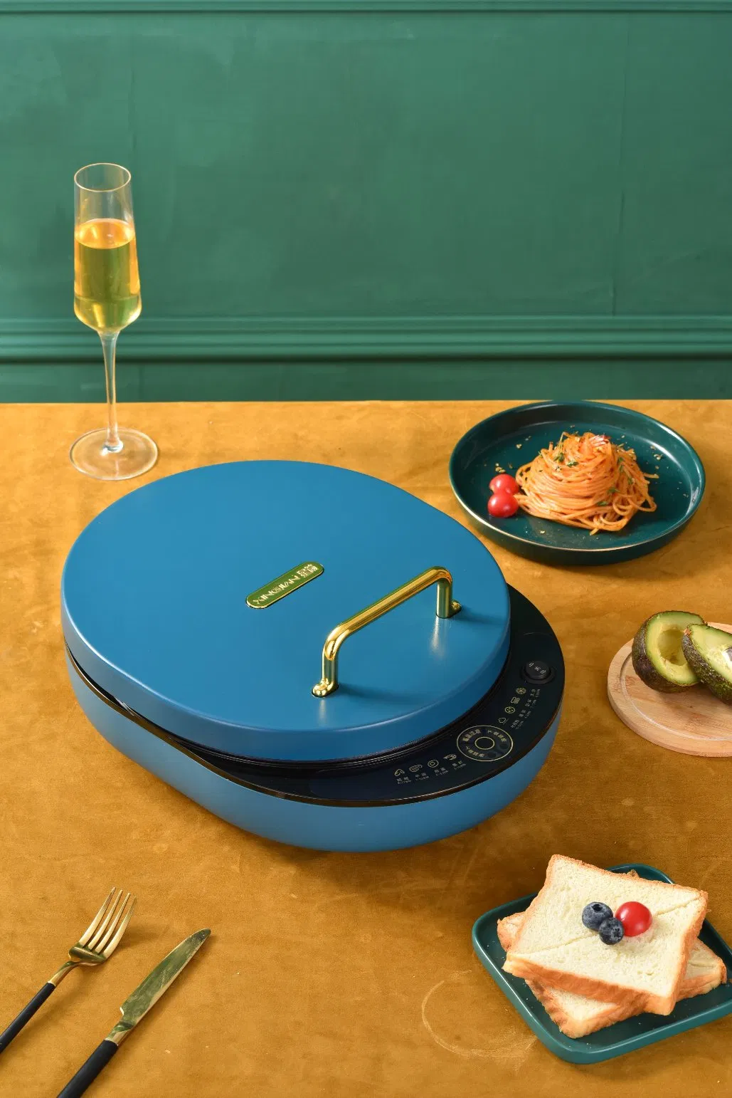 30cm Electric Double-Sided Frying Pan Deepen Baking Pizza Pan