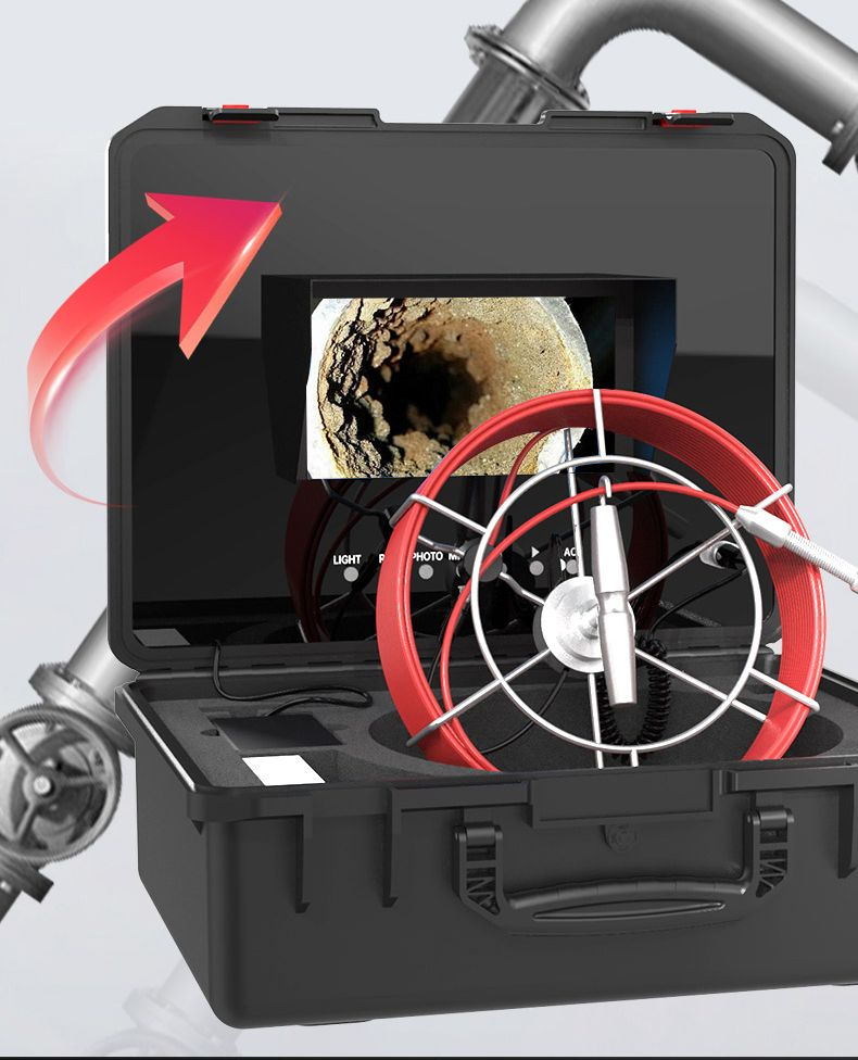 Камера для инспекции труб с монитором 10 дюймов