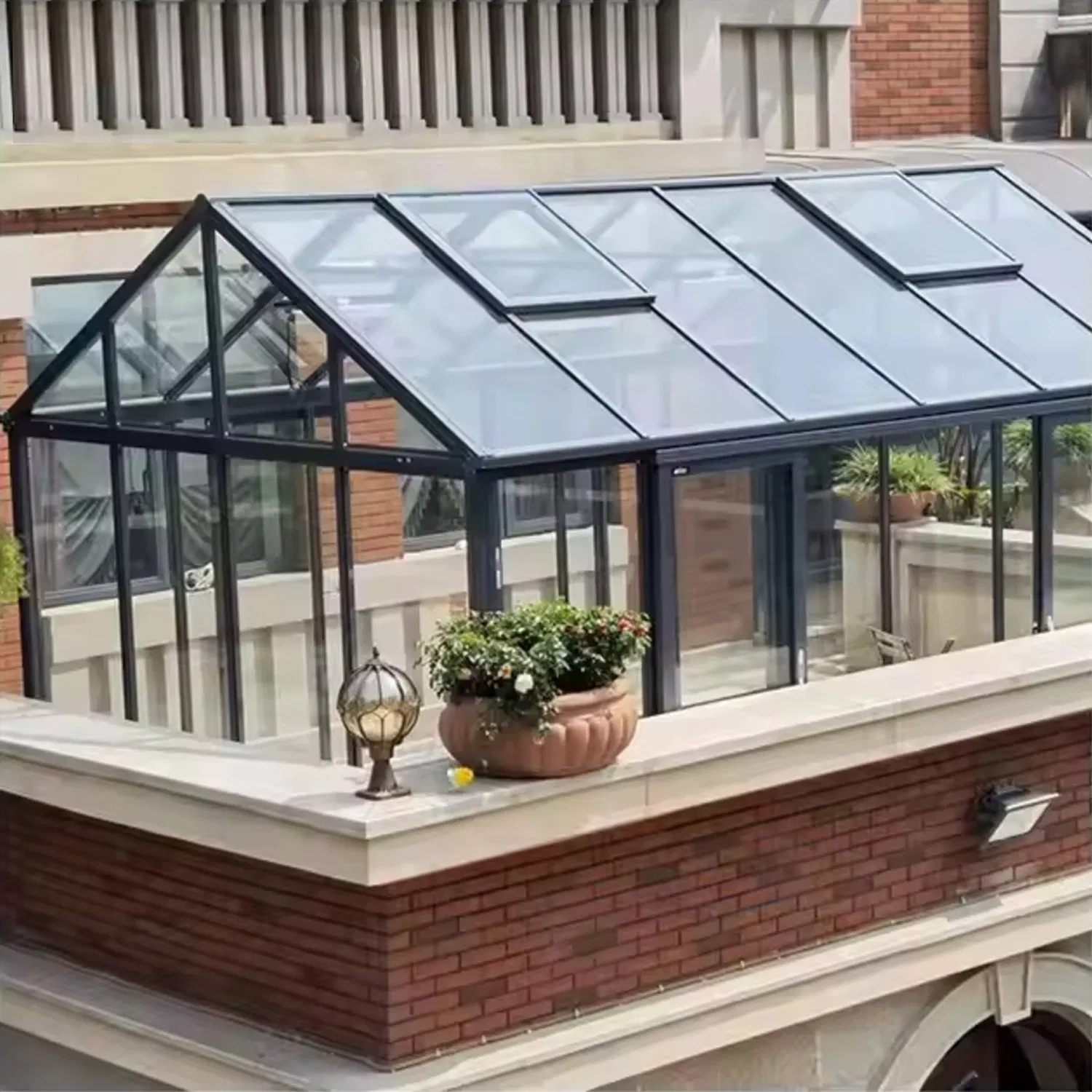 DIY Professional Custom Ready-Made Balcony Sun Room Glass Greenhouse for Garden