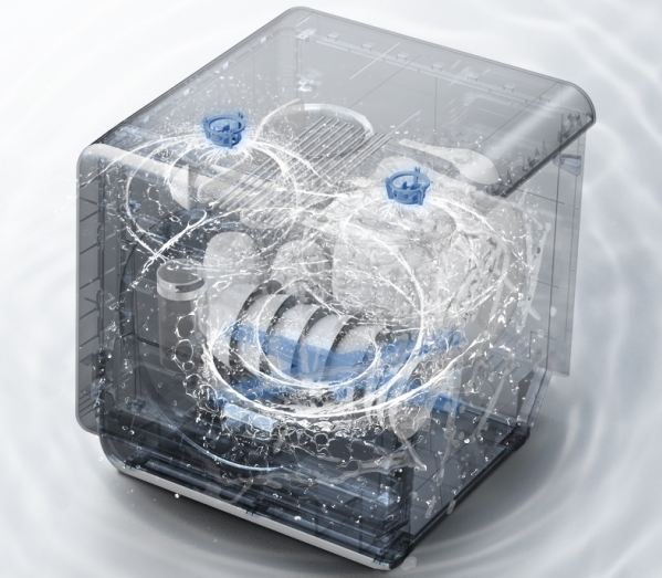 Home Mini Table-Top Dishwasher with a Clear Transparent Window