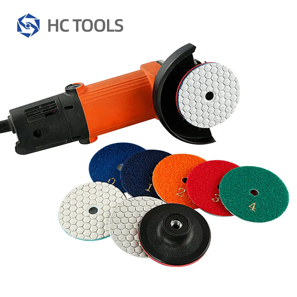 Premium 4" 5" 6" Press Flexible Diamond Dry Polishing Pad for Granite Marble Terrazzo Resin Polish Disc