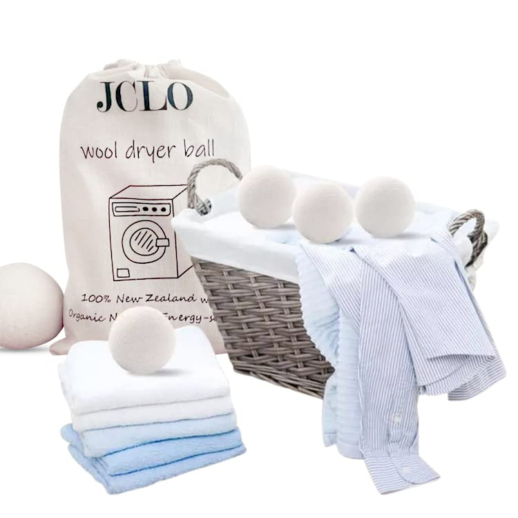 Factory Support OEM Design Custom Logo Wholesale 6 Pack Eco Friendly Laundry Wool Felt Dryer Balls with Cotton Bag