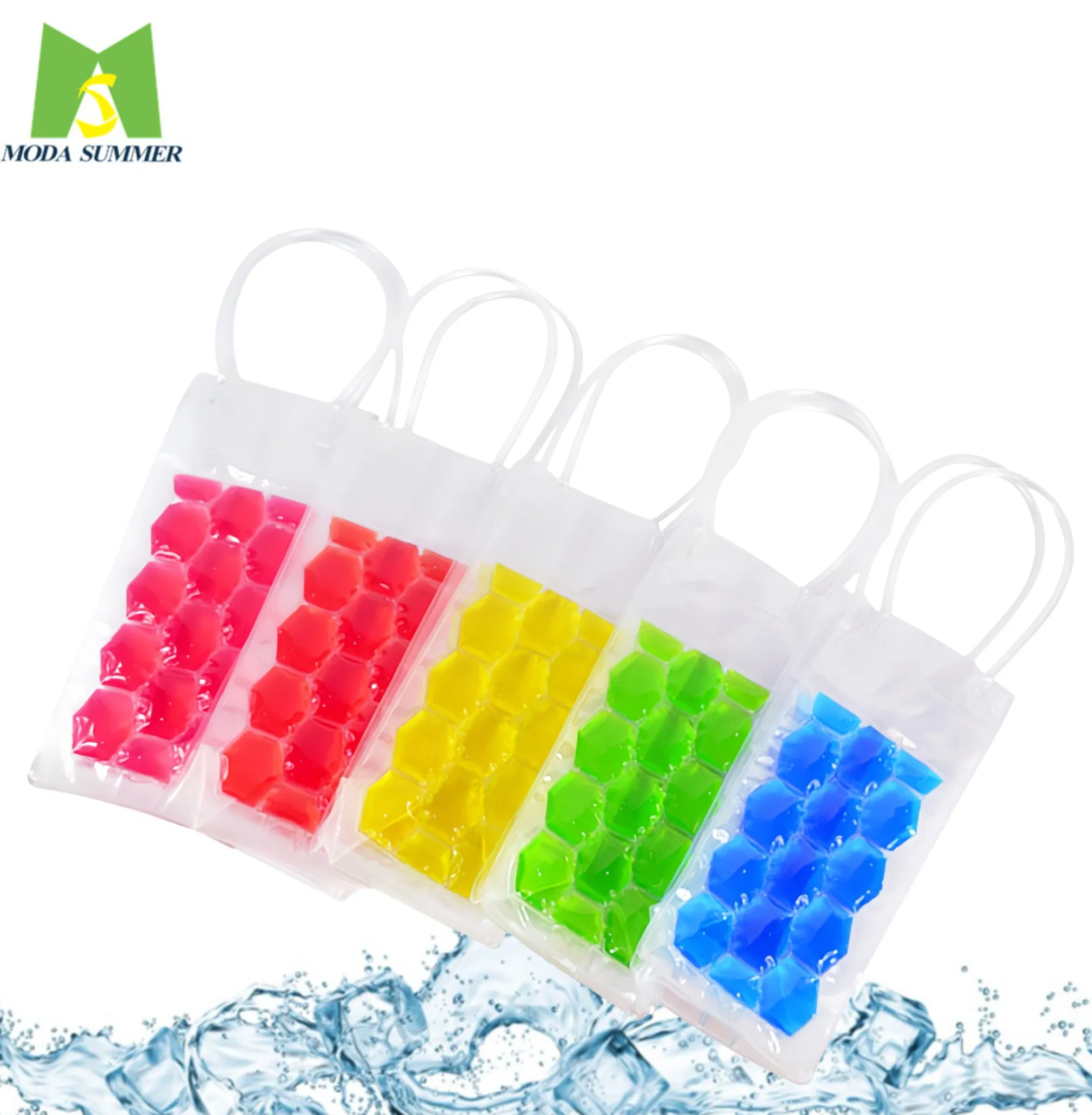 China Factory Promotional Items Custom Gel Ice Pack Bottle PVC Cooler Bag Wine with Plastic Handle Chill Bags Customized Color