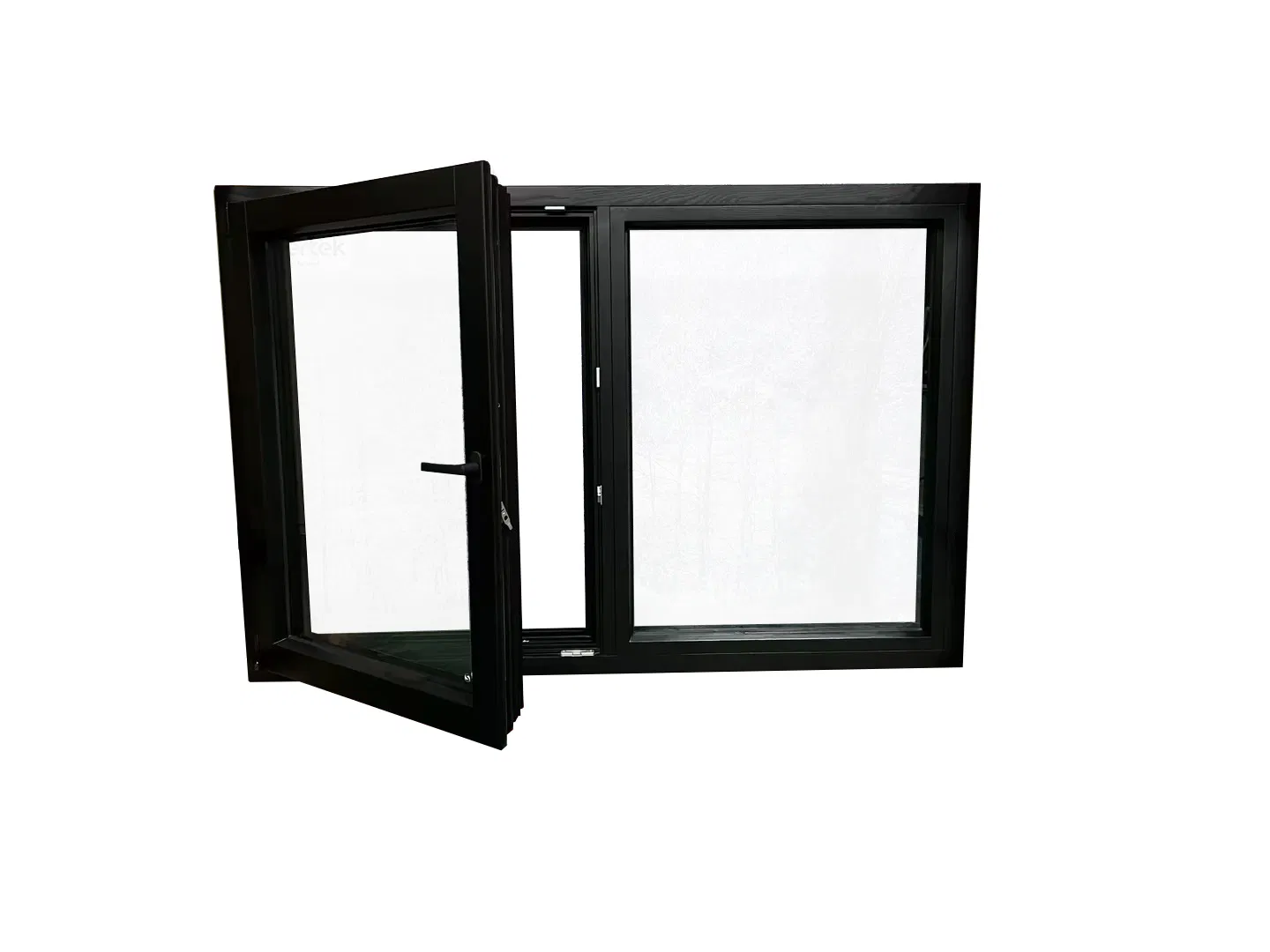Heavy Duty Aluminum Clad Wood Passive House Tilt and Turn Window Using Oak Wood