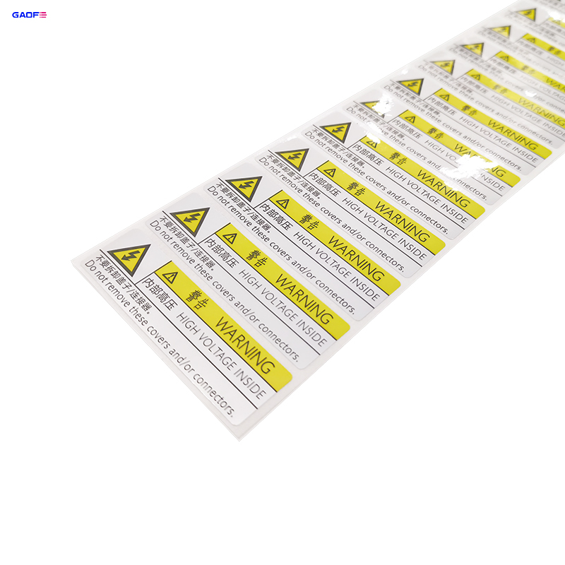 Label Private Polyester Sticker Sliver Pet Sticker