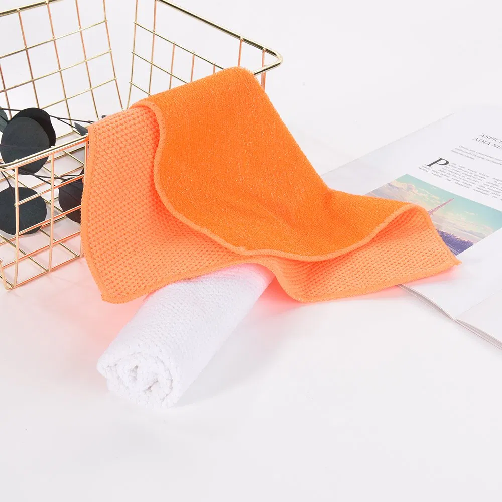 Household Pearl Jacquard Microfiber with PP Dish Scrubbing Cleaning Cloth