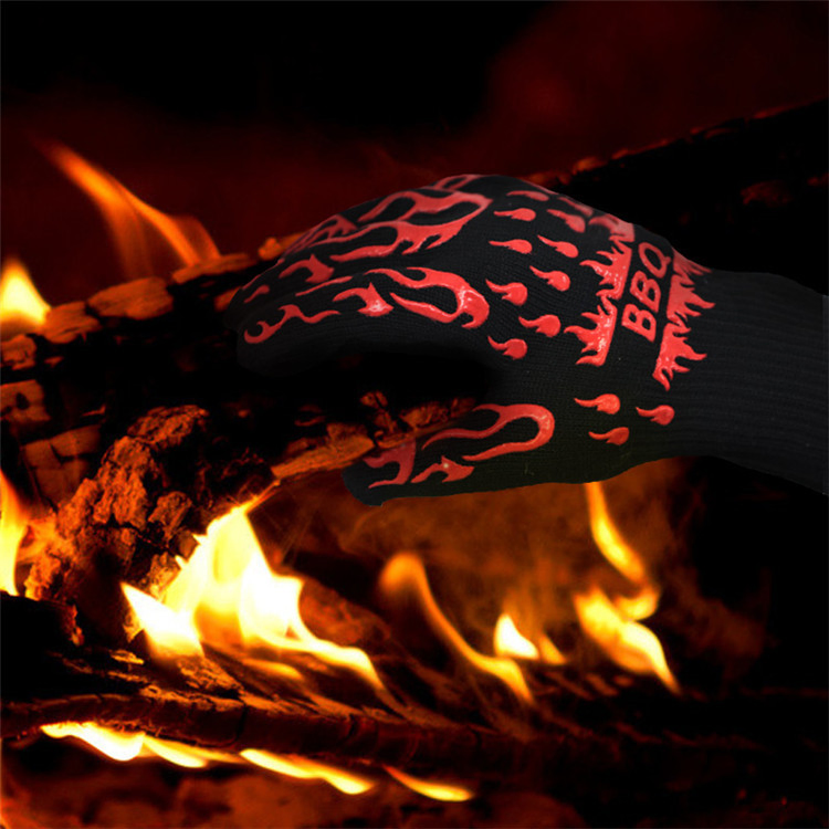 Kitchen Non-Slip Silicone Cooking Glove Heat Resistant Grill BBQ Gloves
