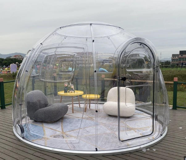 Large Outdoor Bubble Dome Panoramic Transparent Starry Sky Room Luxury Dome House