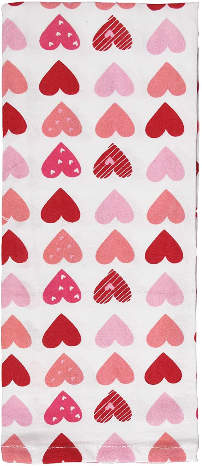Valentines Love and Hearts Day Kitchen Towels Set