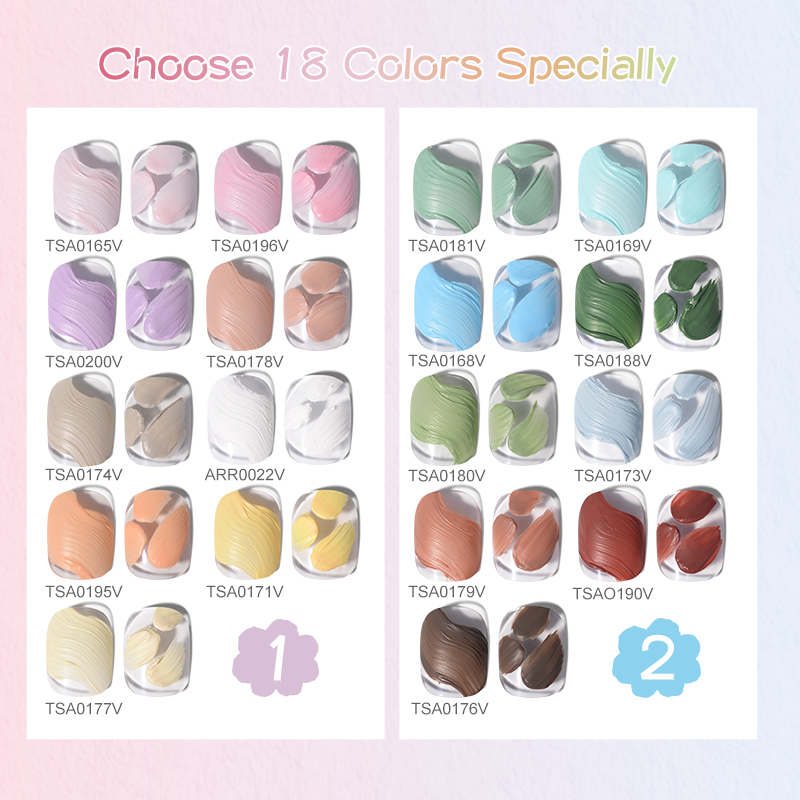 R S Nail High Quality 9 Colors Nine-Grid Macaron Oil Painting Gel Palette Nail Polish Set