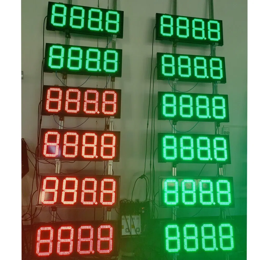 Wholesale Digital 12 Inchled Gas Station Signs 7 Segment Display IP65 Outdoor Use LED Gas Price Board
