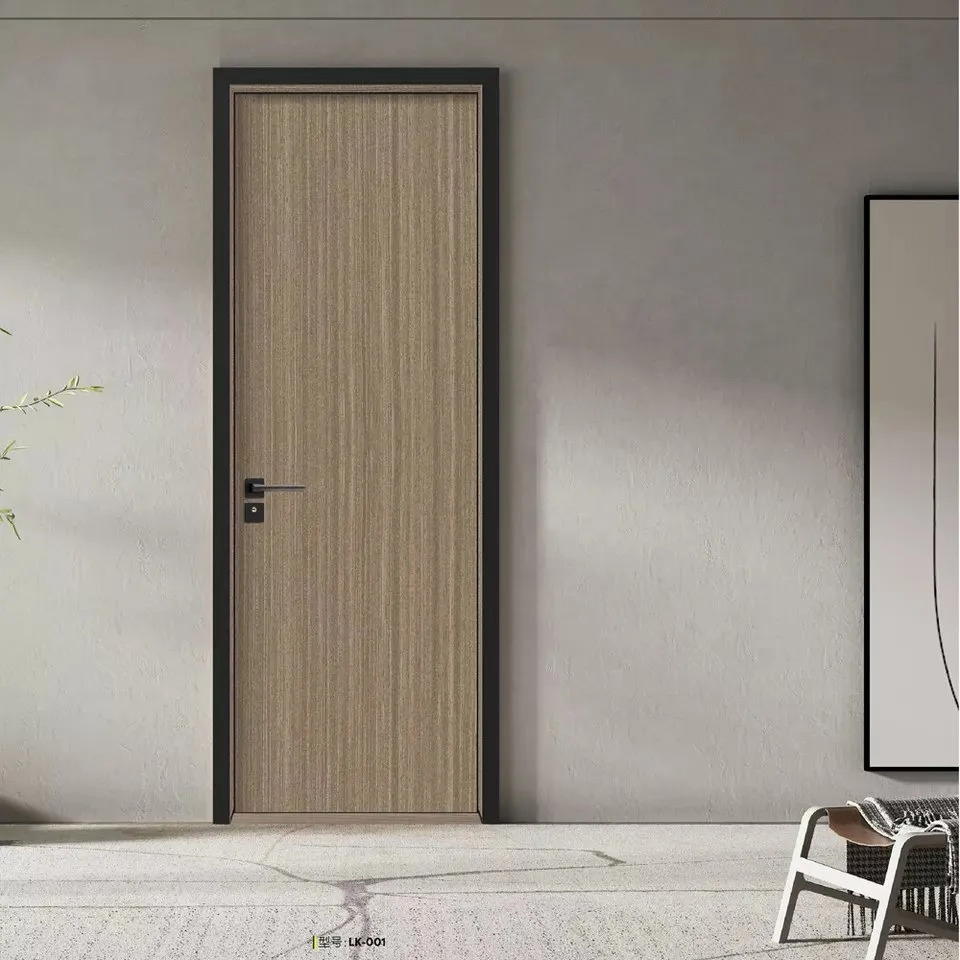 Hotel Room Door Aluminum Wood Composite Door Aluminum Alloy Imitation Wood Door