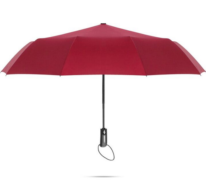 Автоматическое трёхсложное деловое зонтик-трость на 10 спиц