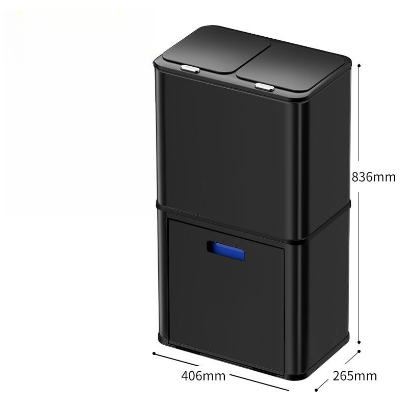 Умный индукционный мусорный бак с сухой и влажной сортировкой