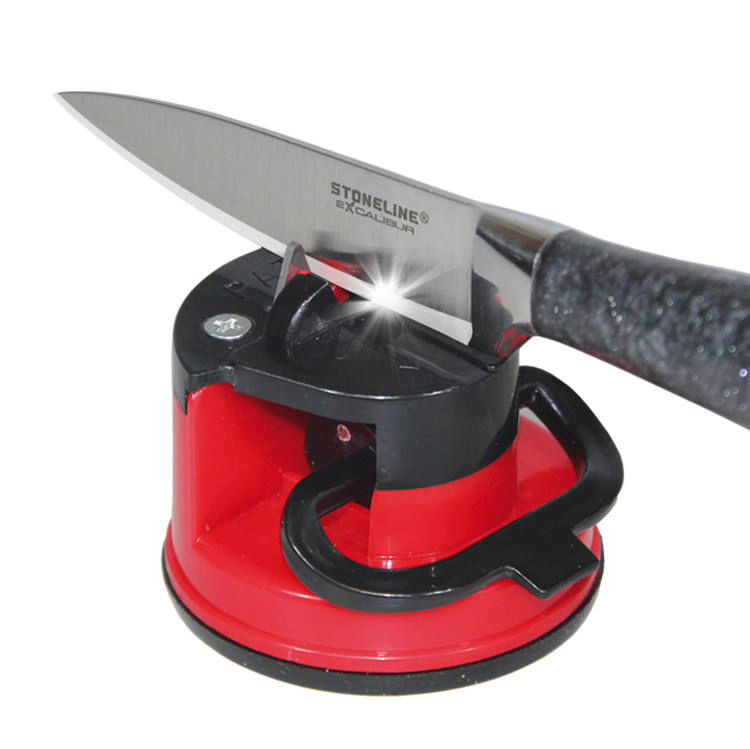 Factory Wholesale Custom Logo Portable Kitchen Round Mini Knife Sharpener with Suction Pad