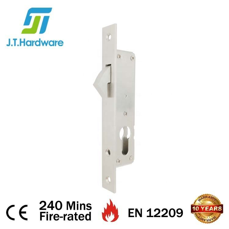 Wholesale Euro Stainless Steel 304 Sliding Door Narrow Stile Hook Lock Mortise Commercial Mechanical Codekeyless Metal Security Cylinder Entry Gate Door Lock