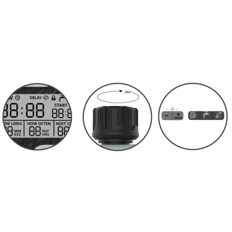 Smart 1-Zone Automatic Water Timer for Efficient Garden Irrigation Hct-322