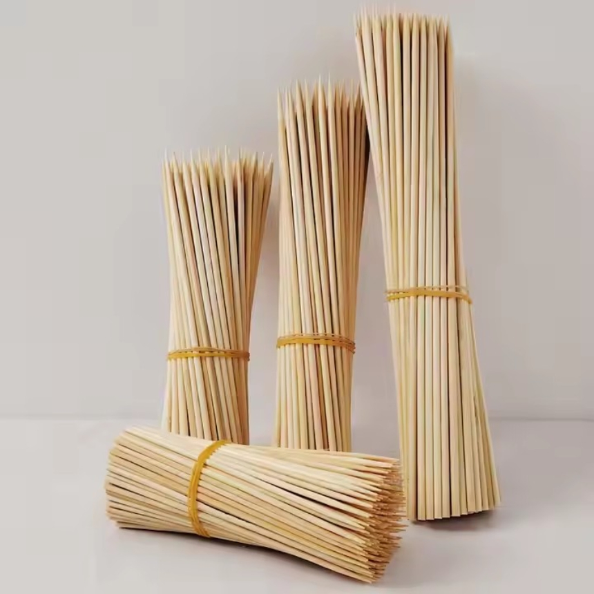 Food Grade Disposable Bamboo BBQ Bamboo Skewers Grilling Sticks