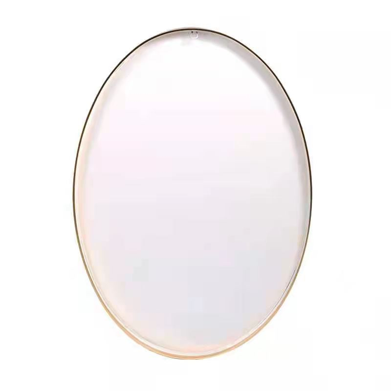 Black Golden White Aluminium Round Circle Oval Shaped Framed Mirror