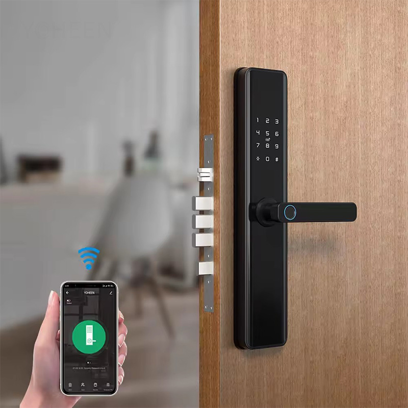 RFID Card Unlock Tuya Smart Cylinder WiFi Door Lock with Fingerprint