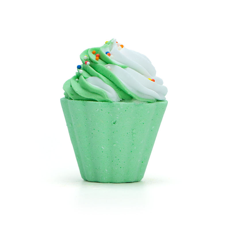 OEM Customization Organic Cake Bath Bombs Natural Essential Oils Colorful Dessert Themed Fizzy Ball Cupcake Bath Bombs