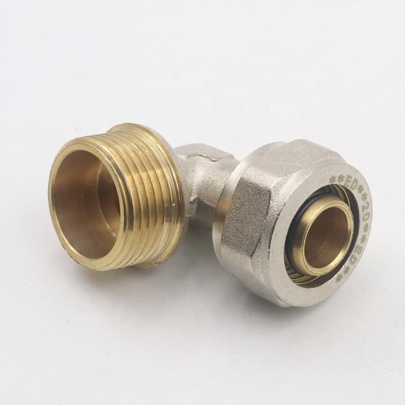 Ninety Degrees Elbow Brass Female Pex Aluminum Pex Fitting Brass Compression Fittng