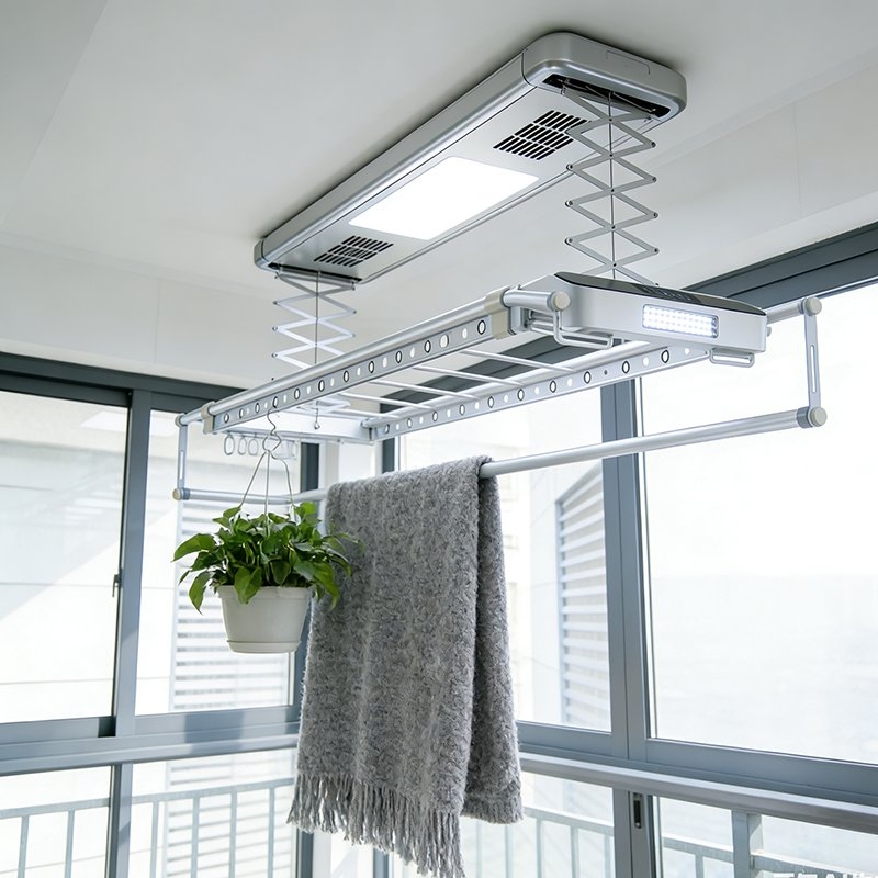 Smart Clothes Drying Rack Fully Automatic Elevating and Extending Smart Drying Rack