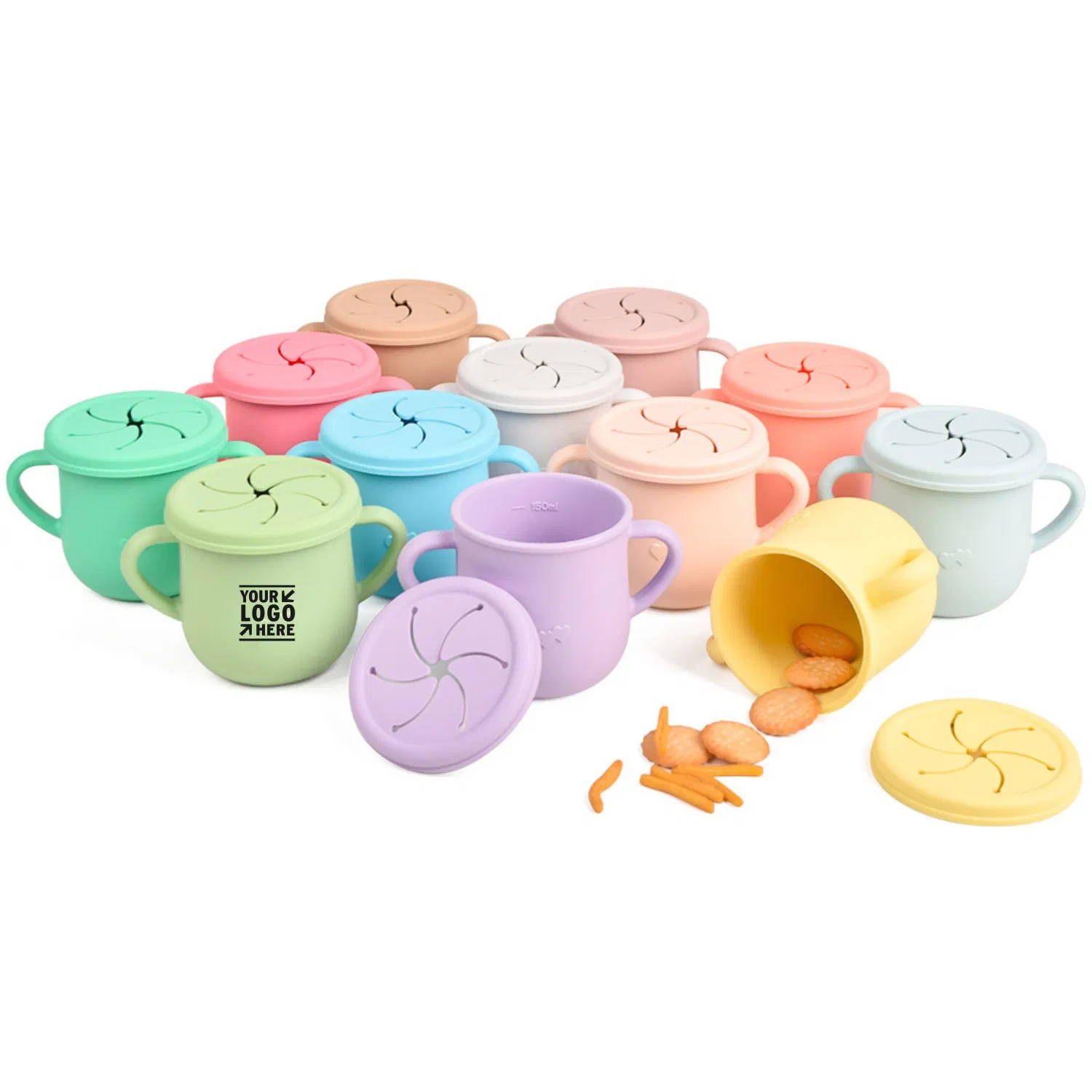 No Spill Silicone Snack Cup for Toddlers