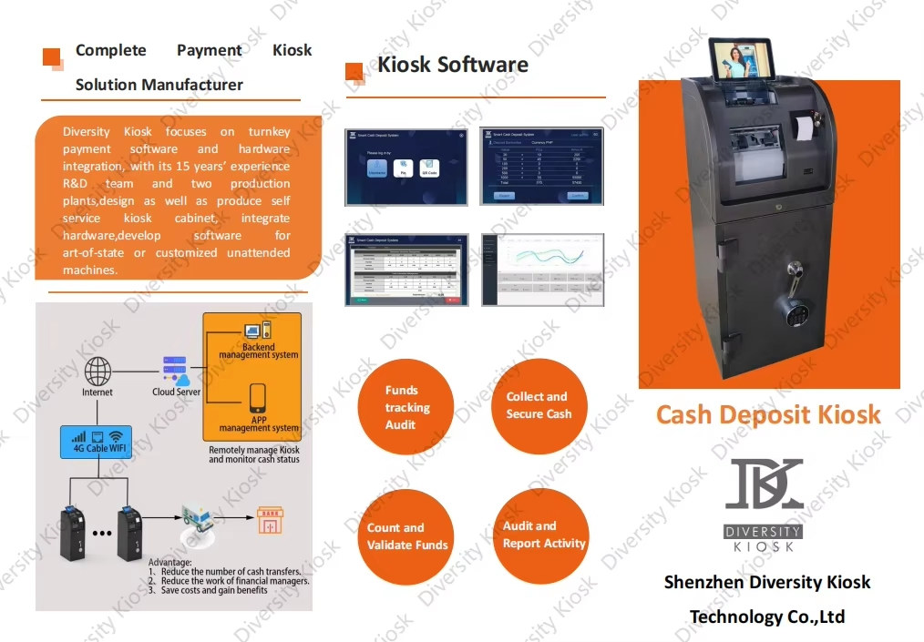 High Speed Cash Deposit Machine Cash Acceptor ATM Machine Smart Cash Management Teller Machine for Retail Back Office