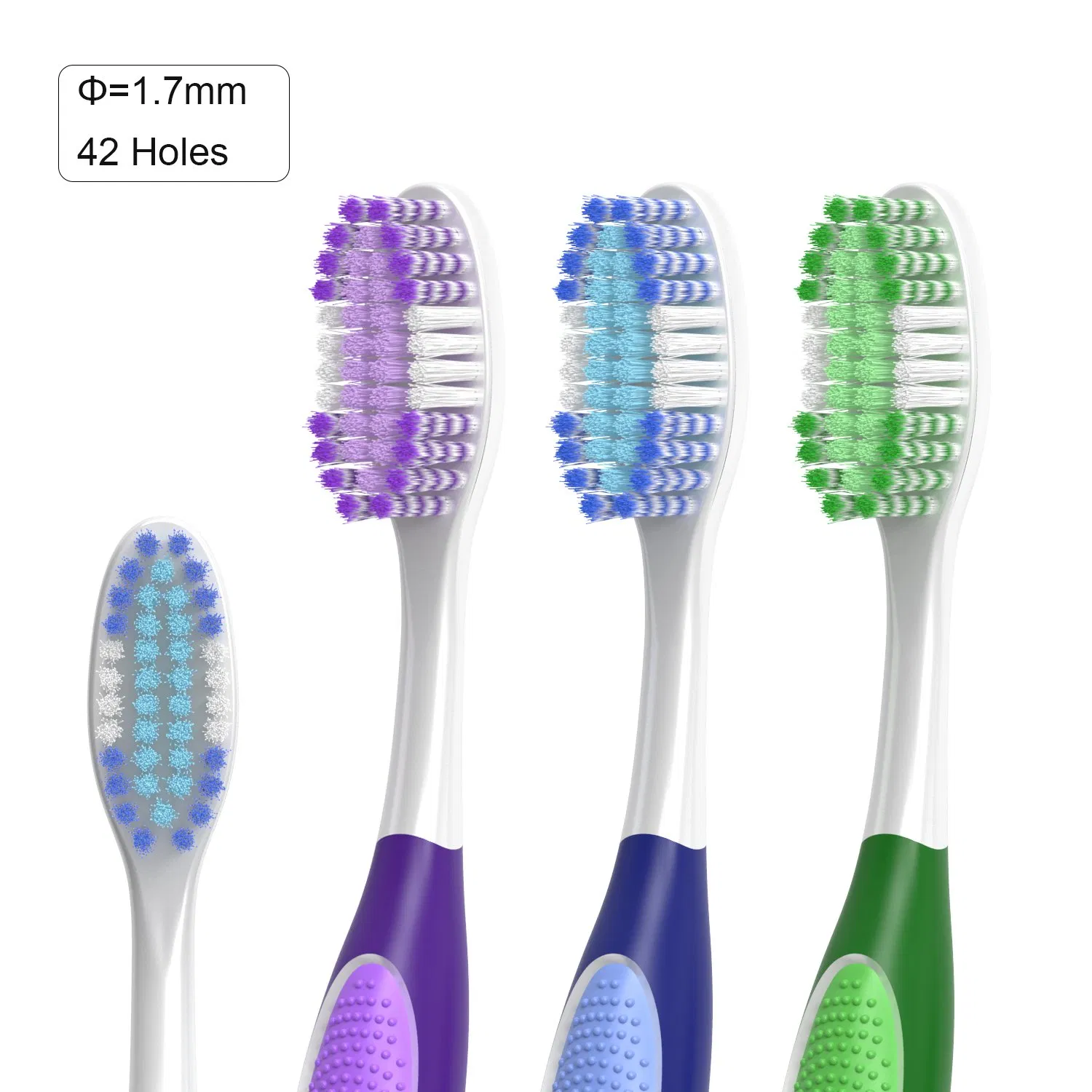 Hot Selling Soft Bristle Adult Tooth Brush Anti-Slip Grip Handle Toothbrush Mold