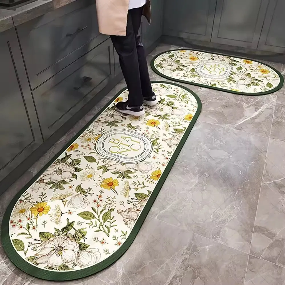 PVC Foam Kitchen Floor Mat Novelty Design China Factory Supply Washable Non-Slip Waterproof Door Mat