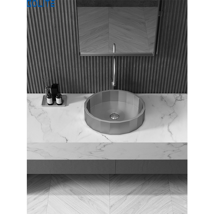 304SUS Countertop Basin Stainless Steel Art Sink Brushed Gold Basin