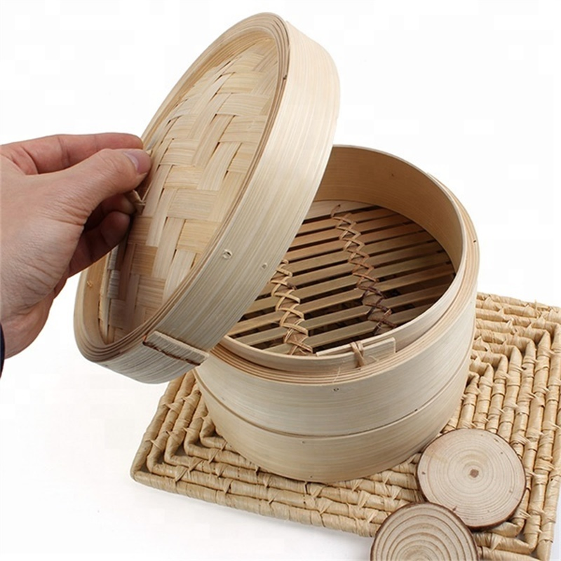 Бамбуковая пароварка Momo, 4 уровня, пищевой пластик