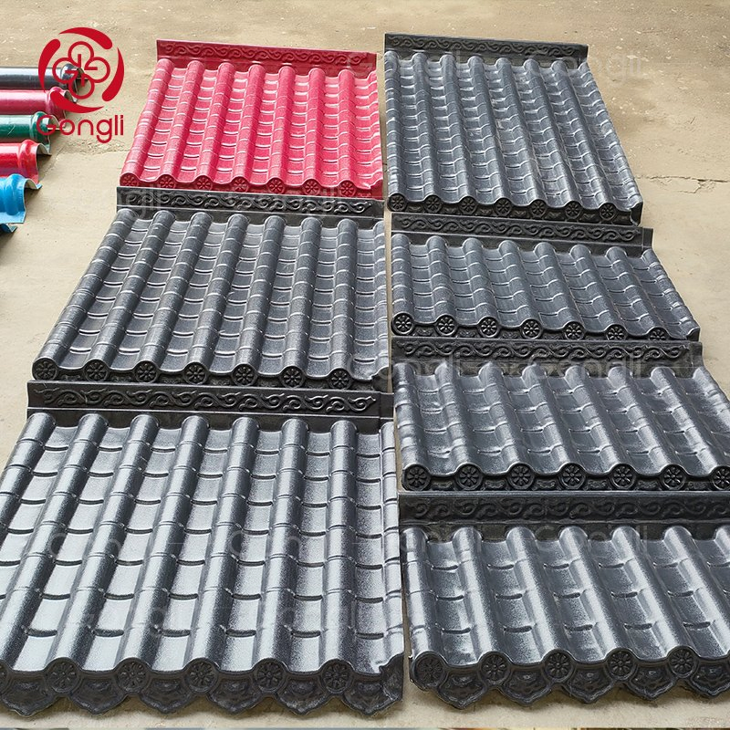 Various Types of Tile Roof Long Span Recycled Plastic Material ASA PVC Roofing Tile 3 Layer