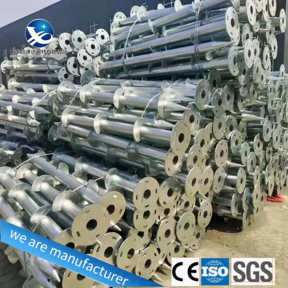 Винтовые сваи Q235B Q355 с горячим цинкованием для солнечных систем