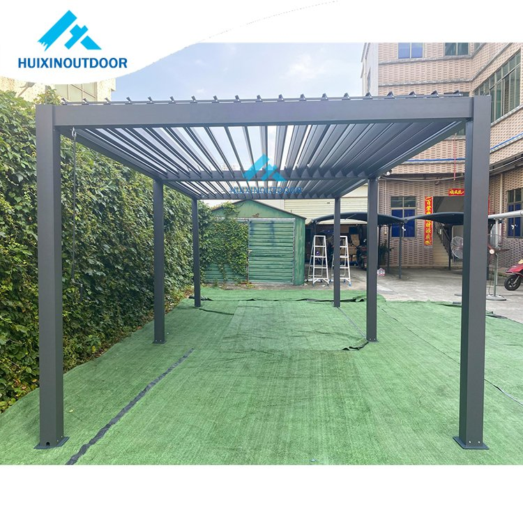 Retractable Roof Bioclimatic Motorized Pergola Aluminium Outdoor
