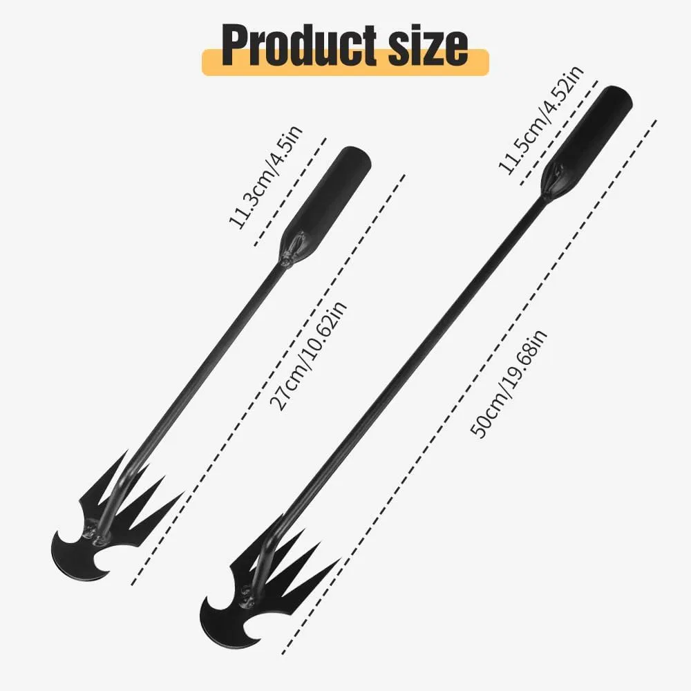 Ds-3422 2 Inch 2024 New Weed Pulling Tool 4 Teeth Black Painted Hand Weeder Efficient Weed Cleanup Tool Garden Weeding Tool Garden Hoe Factory Price