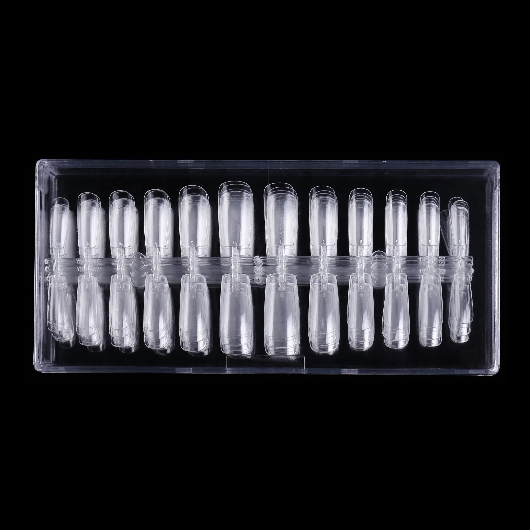 Square False Nail Tips Clear Natural White Traceless Nail Art Tips