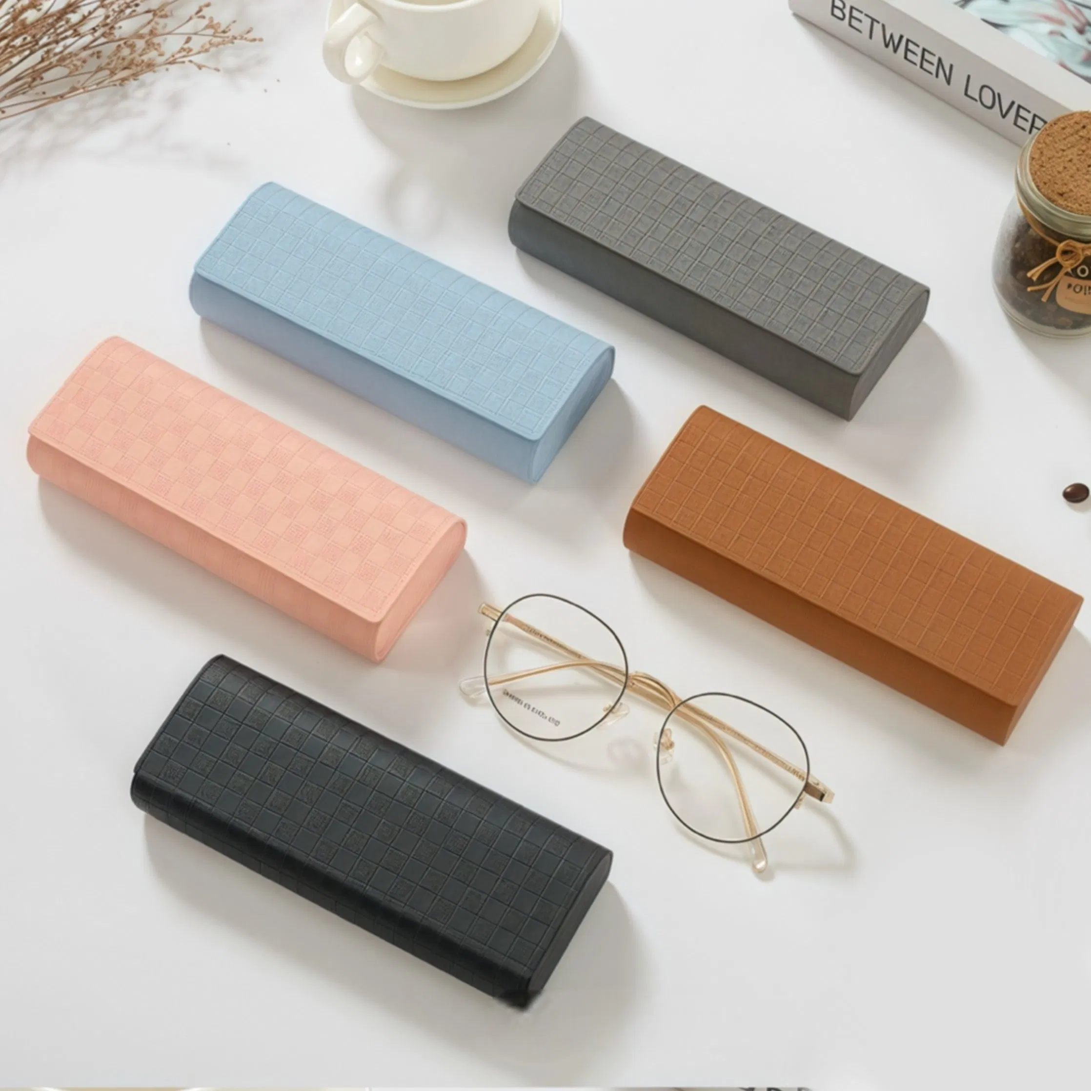 New Glasses Case, High-End Handmade 3D Patchwork, Stylish, Shockproof & Portable