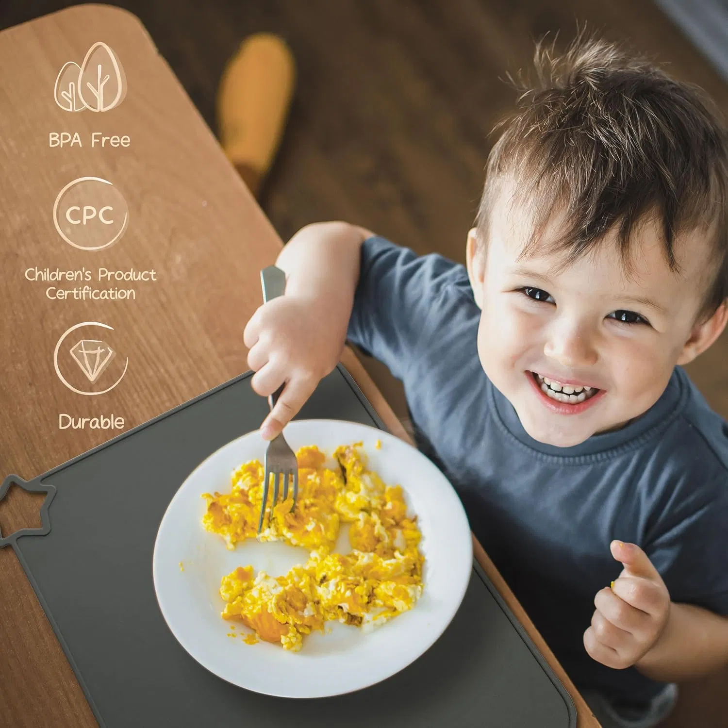 Stain-Proof Non-Slip Baby & Kid Food Silicone Placemats