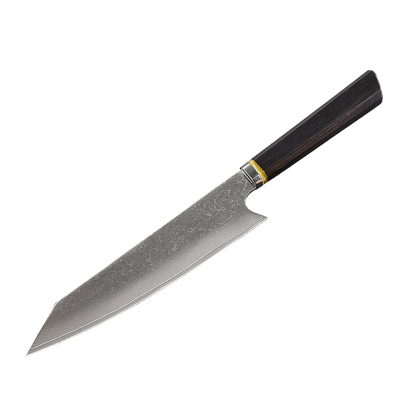 Шеф-нож Damascus Steel 67 слоёв VG10 с эбеновой ручкой