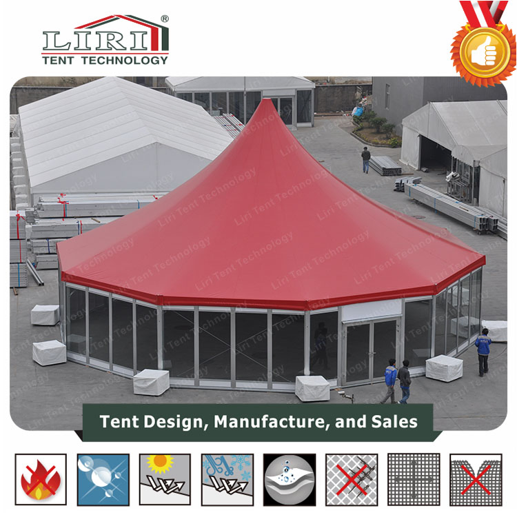High Peak Multiside Tent with Glass Walls and ABS Wall for Outdoor Events