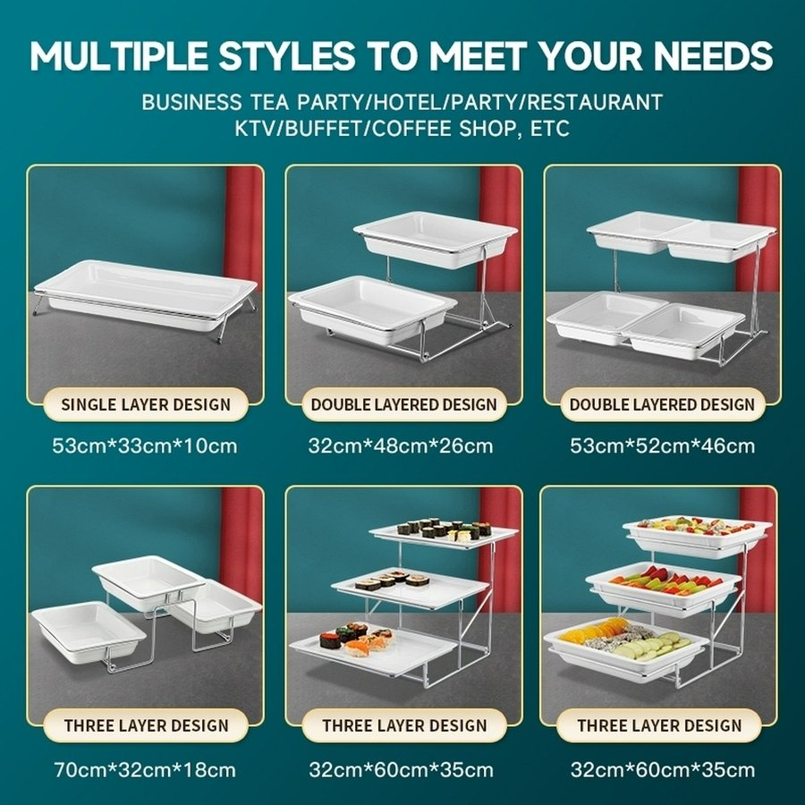 Easy Clean Single Grid Shallow Single-Layer Bakery Cake Display Stand