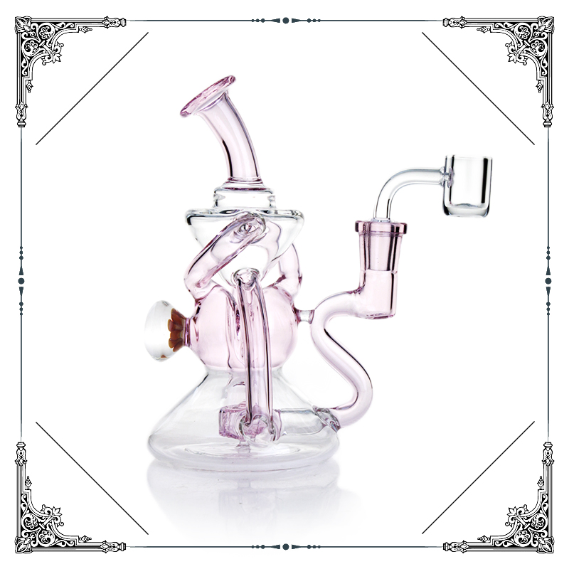 7.5" Small Showerhead Perc Glass Smoking Water Pipe Hand DAB Oil Rig Burner Recycler in Stock